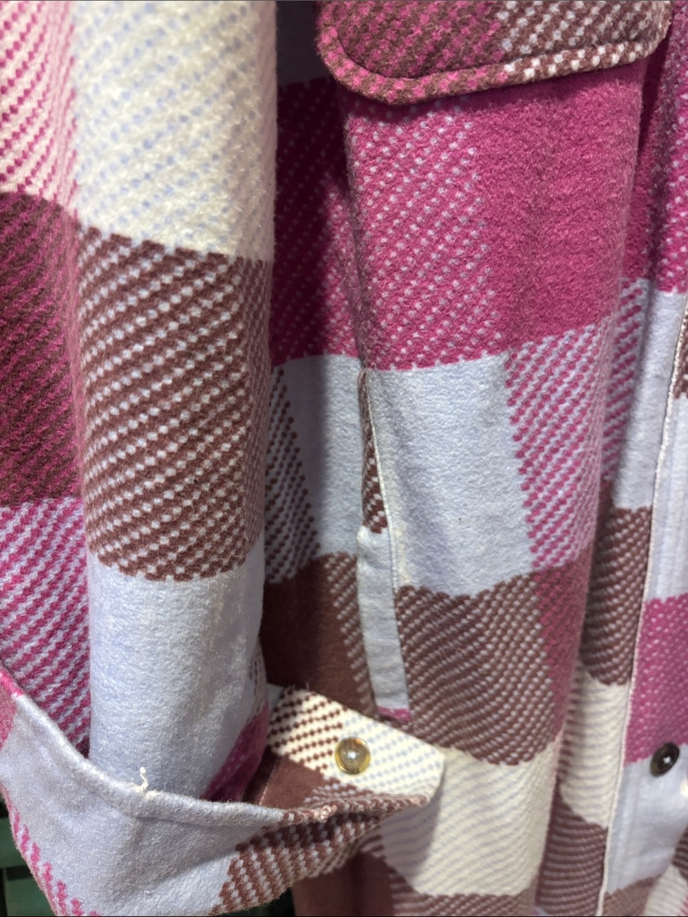 Free people RARE! Plaid Oversized Shacket - Picture 4 of 5